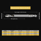 10pcs HSS6542 Double Ended Spiral Drill Bits (3.2mm, 4.2mm, 5.2mm)