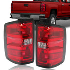 Set of 2 Rear Tail Lights Brake Lamps for Chevy Silverado 1500 2500 3500 (2014–2018)