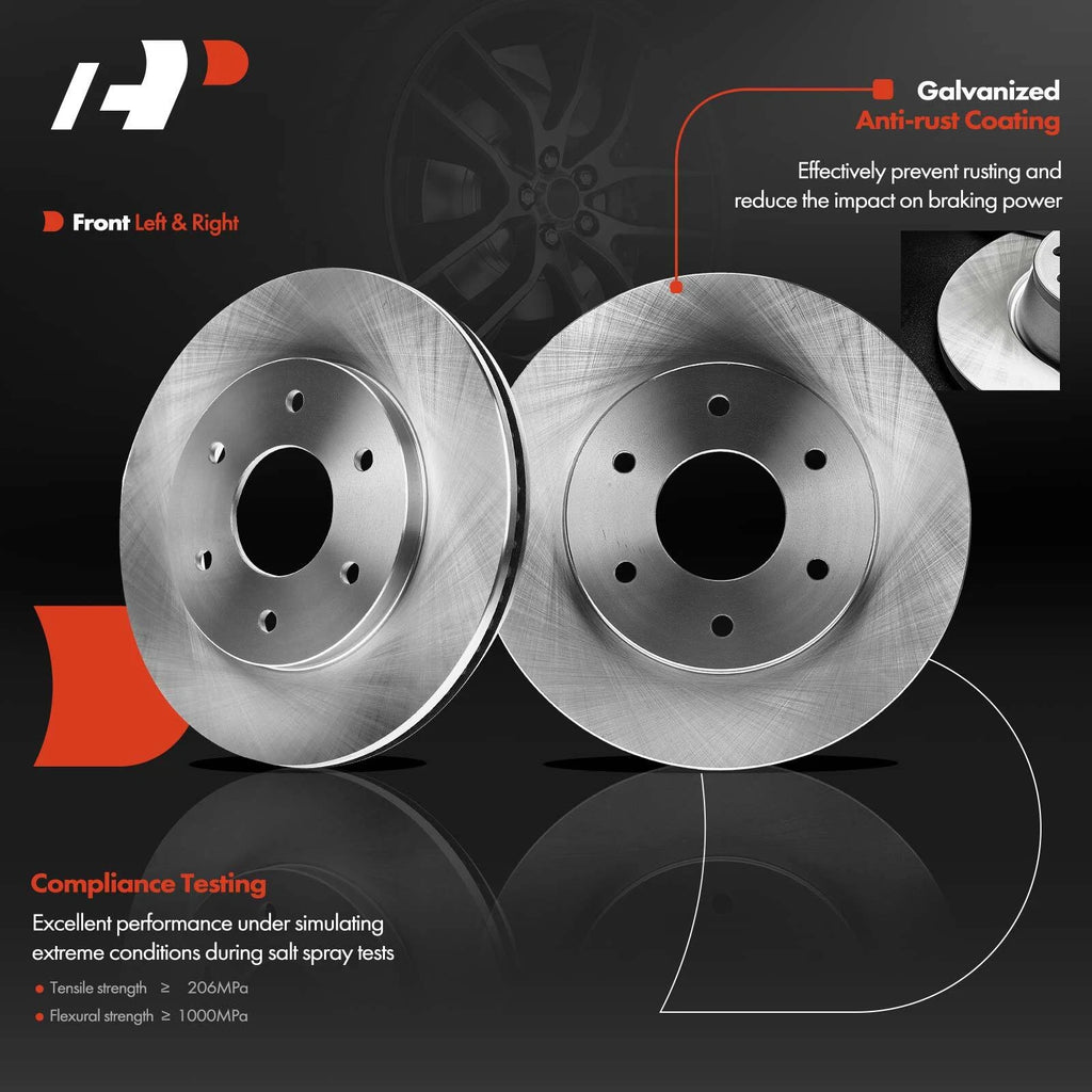 Front Disc Brake Rotors & Pads Set for Nissan Titan Armada (2004–2023)