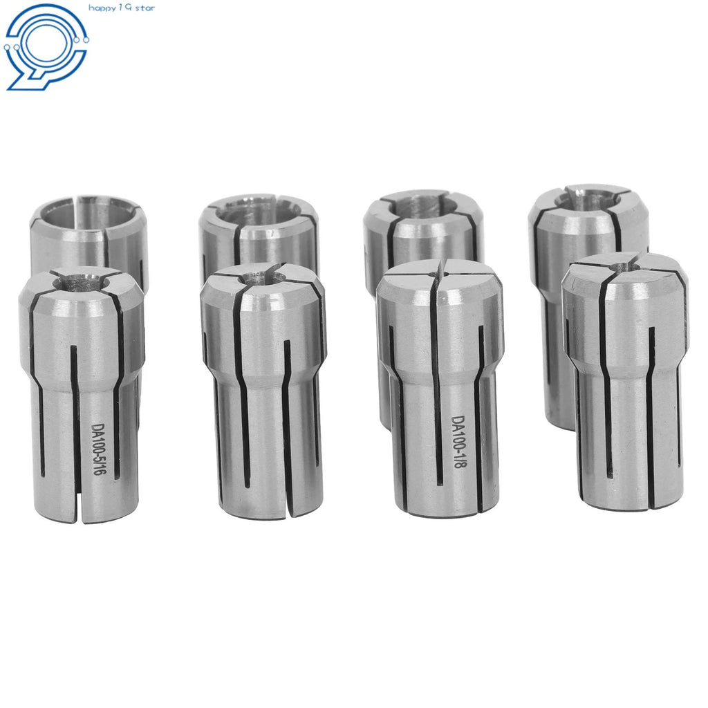 8pc Double Angle Collet Set for CNC Mill Lathe (1/8 to 9/16 Inch)