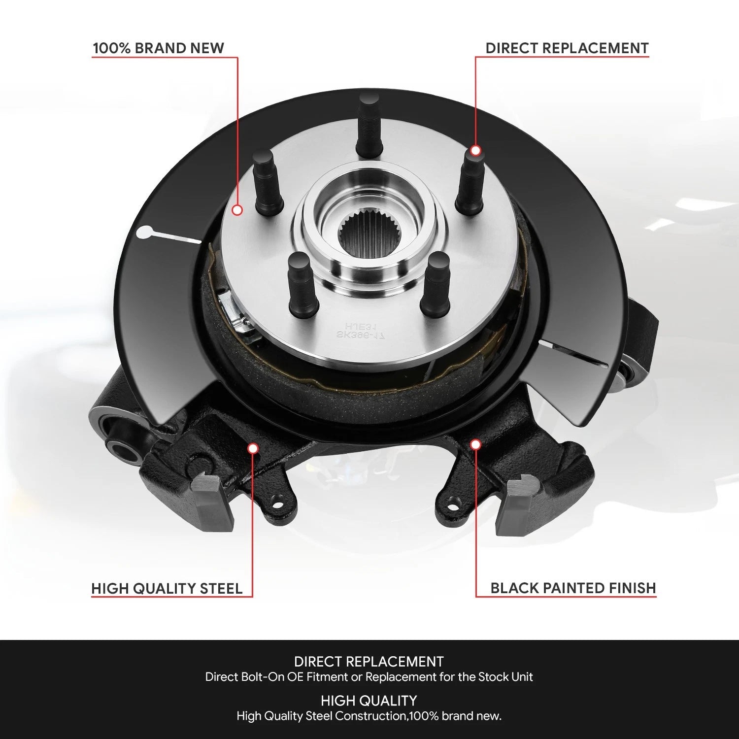 Loaded Wheel Knuckle for Ford Explorer Sport Trac, Mountaineer (2006–2010)