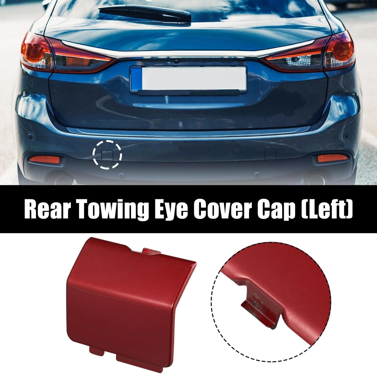 Red Rear Bumper Tow Hook Cover GJR950EL1 for Mazda 6 (2013–2018)