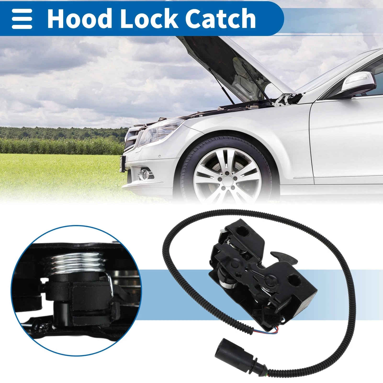 Hood Latch Assembly for Volkswagen Jetta (2011–2018) No. 3ED823509