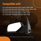 Heated Side Mirror for Silverado 1500 LT/LTZ (2014–2018) Left GM1320492