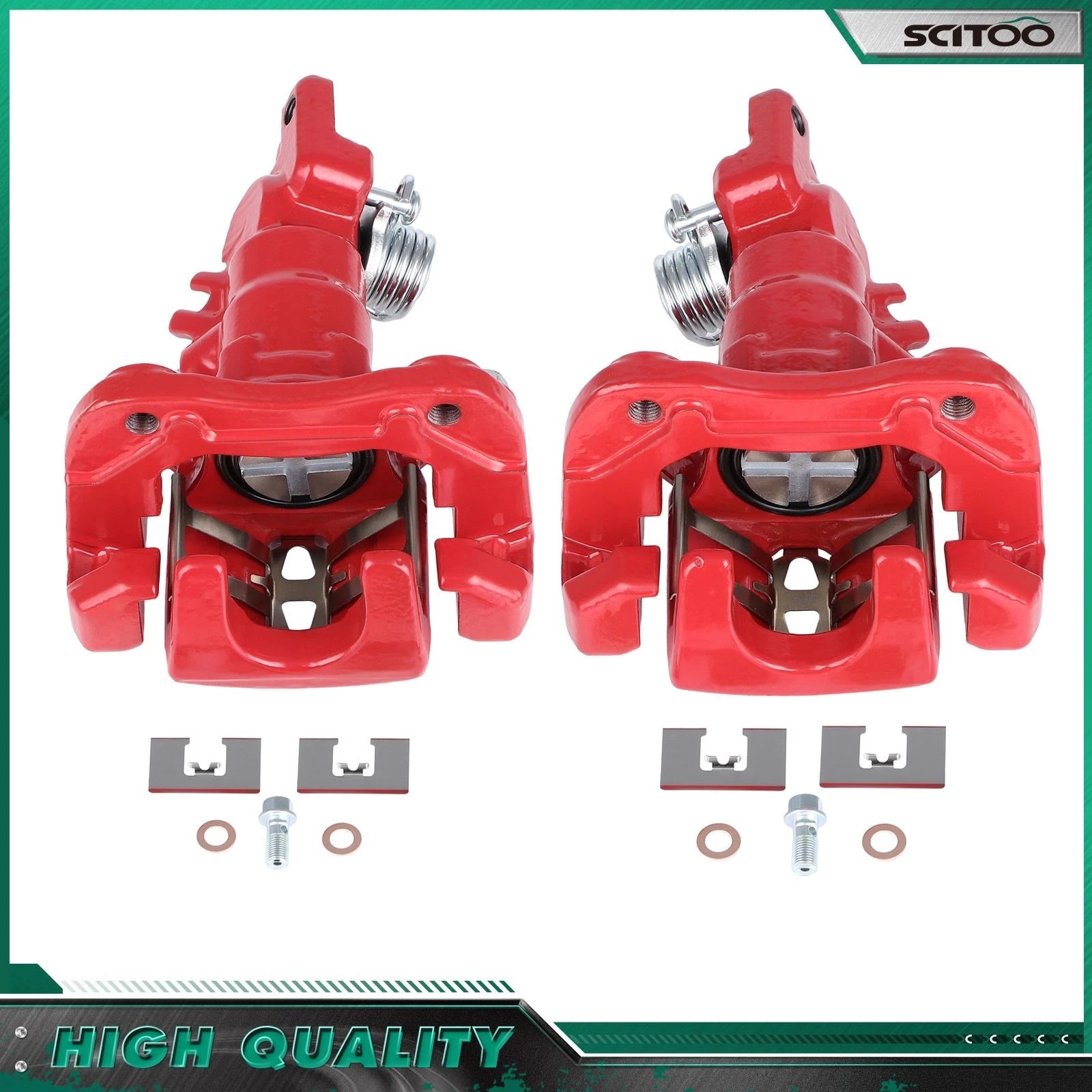 Rear Brake Calipers w/ Bracket Pair for Acura TSX (2004–2008) & Honda Accord (2003–2007)