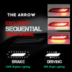 Smoked Lens Red LED Taillights for Toyota Camry (2018–2022)