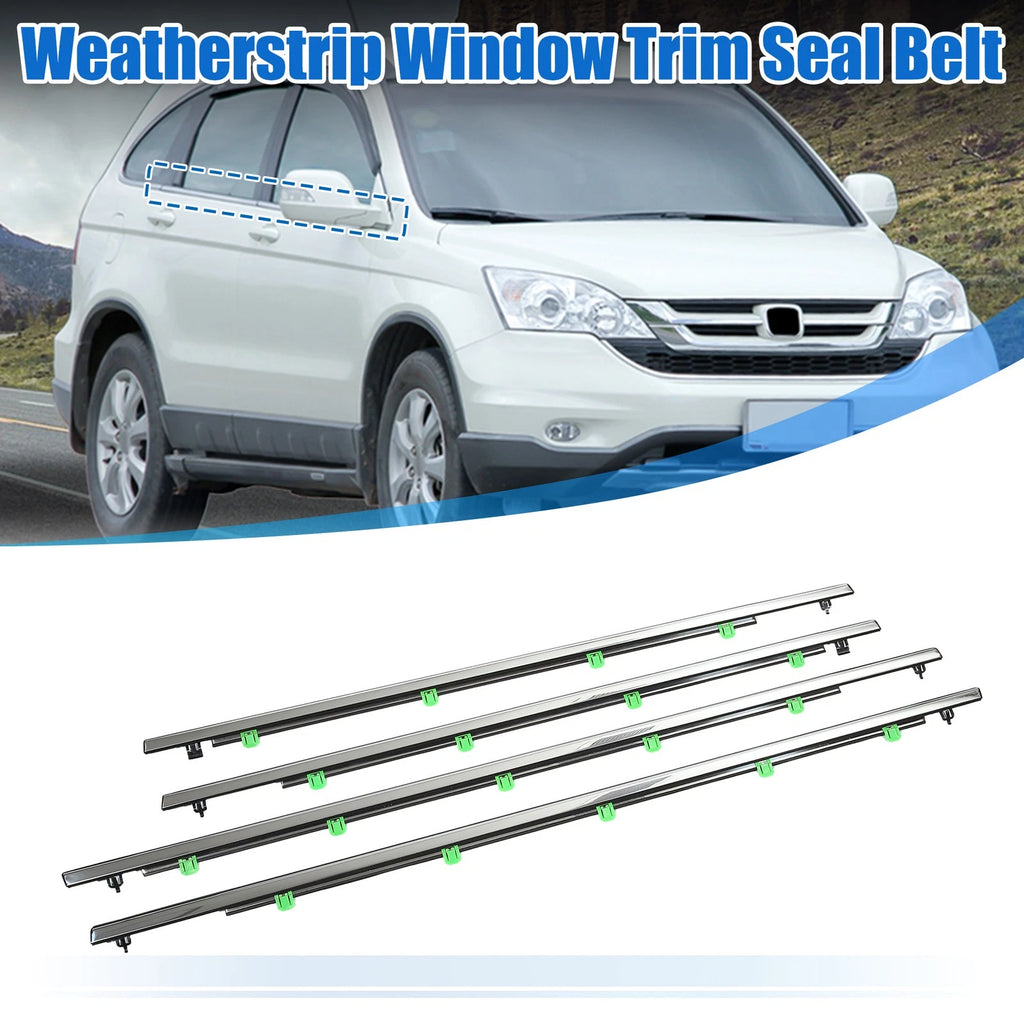 Set of 4 Weatherstrip Window Trim Seal Belts for Honda CR-V (2007–2011)