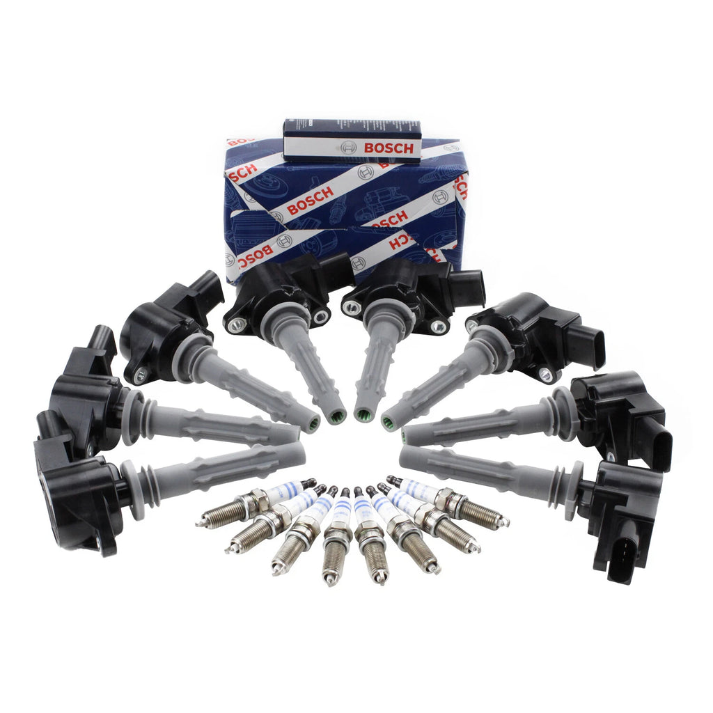 Set of 8 Ignition Coils & 8 Platinum Spark Plugs for Mercedes C216 W211