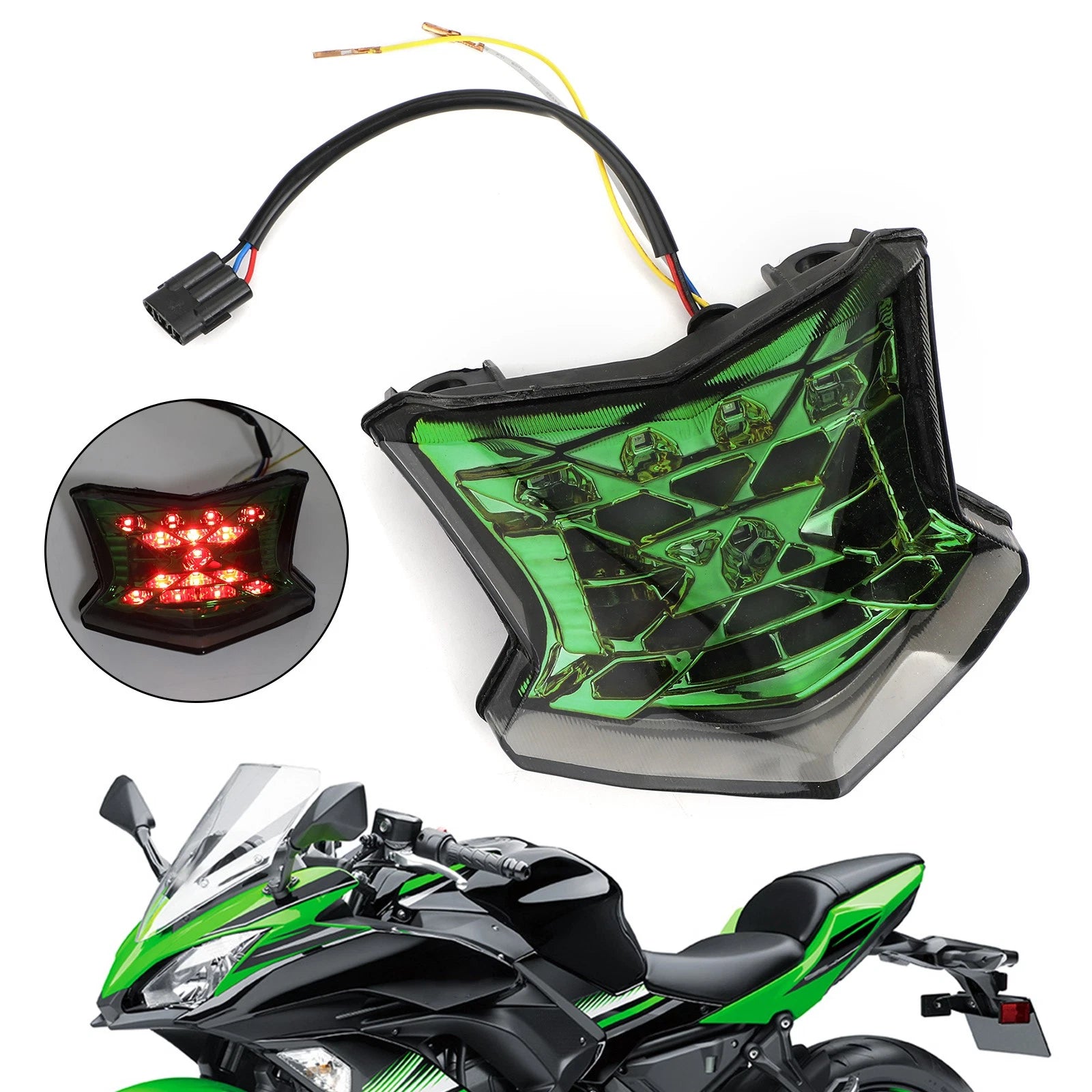 LED Brake Turn Signals Taillight for Kawasaki Z650 Ninja 650 Z900 (2017–2024) #3