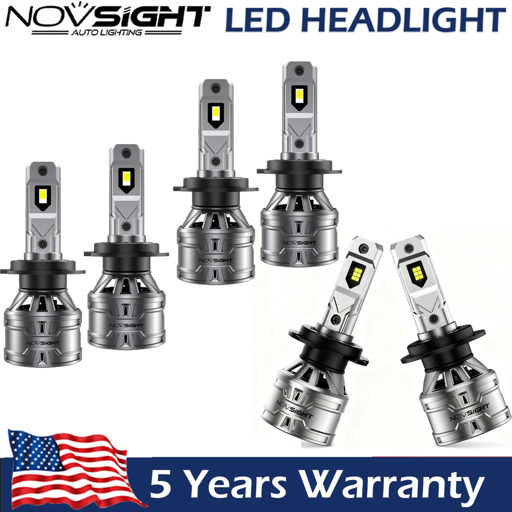 6X H7 LED Headlight Bulbs Kit for High Low Beam Fog Light (9600LM 6500K)