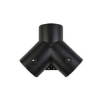 75mm Y Branch Duct Splitter Outlet Connector with Regulator Valve for Heater