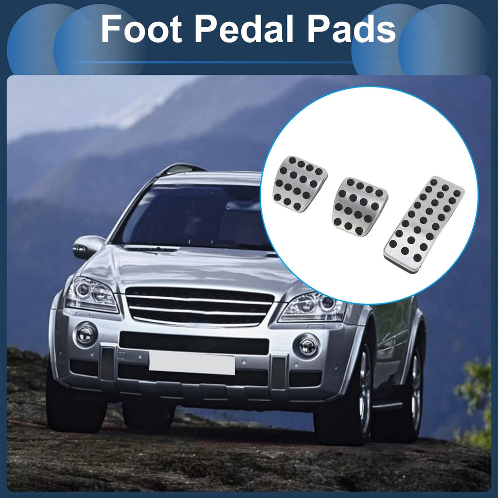 Set of 1 Manual Footrest Pedals Cover for Mercedes Benz ML500 (2006–2011) Silver Tone