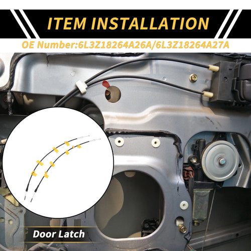 1 Pair Door Latch Release Cable for Ford F-150 (1997–2003) No.6L3Z18264A26A
