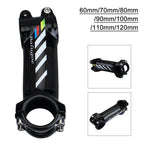 EC90 31.8mm Aluminum Carbon Fiber Bike Stem Riser 6° 3K Glossy Black