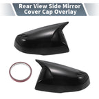 Pair Rearview Mirror Cover Overlay Gloss Black for Toyota RAV4 (2019–2022)