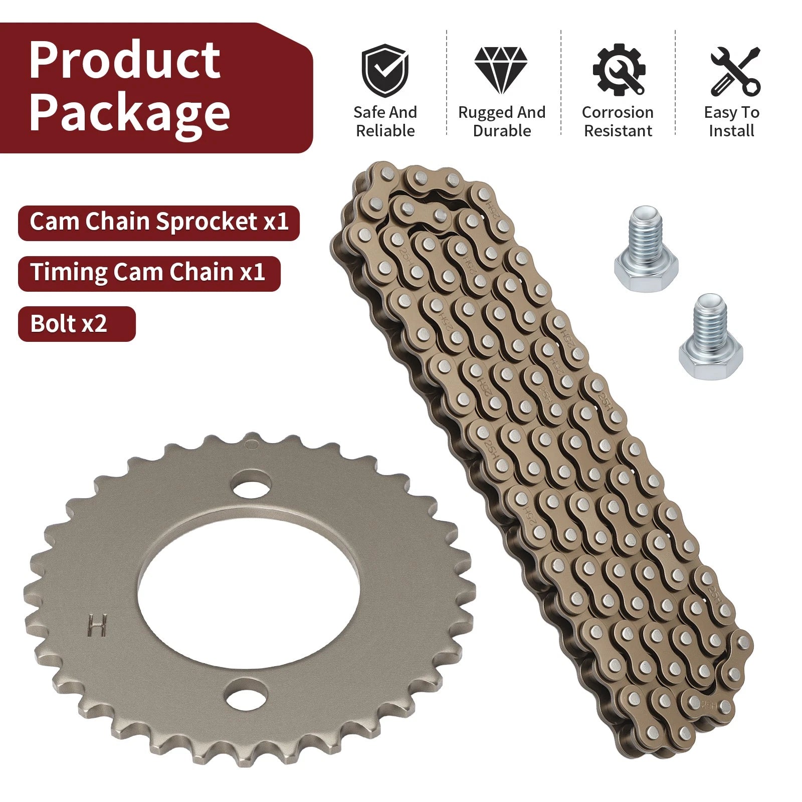 Timing Cam Chain w/ Sprocket 32T for Honda CB125S (1976–1985)