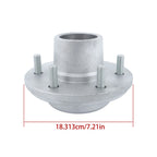 Set of 2 Galvanized Trailer Hubs with Spindle and Bearing Kit for Trailer