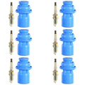 Set of 6 NGK Laser Iridium Spark Plugs & Denso Coil Boots for GS300 IS300 (1992–2005)