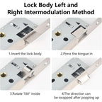 Stainless Steel Mortice Lock 85x20mm for Indoor Outdoor Doors