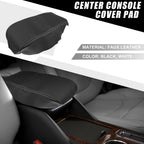 Center Console Armrest Cover for Dodge Charger (2008–2010) Black White Stitches
