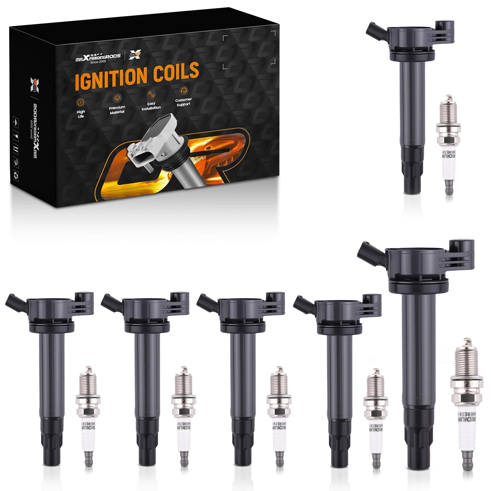 Ignition Coil & Spark Plug Set for Toyota Solara V6 (2004–2008)