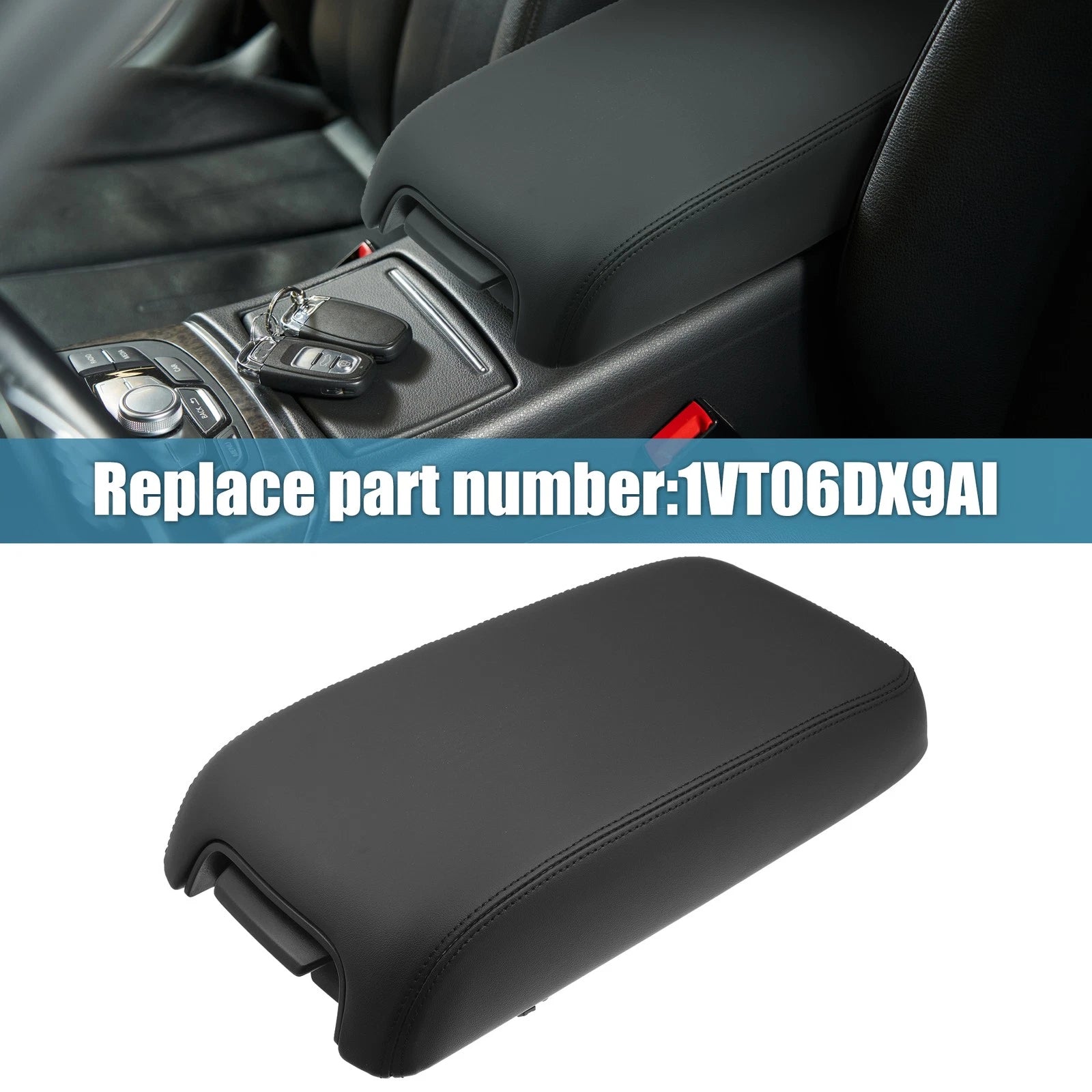 Center Console Lid for Dodge Charger Chrysler 300 (2011–2018) No. 1VT06DX9AI Black