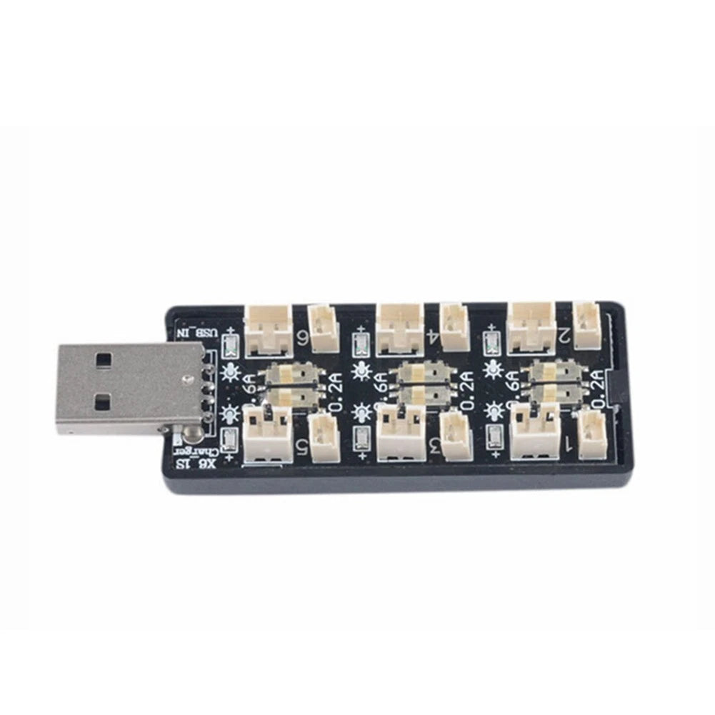 USB Lithium Battery Charging Board with 6 Outputs for Universal Use