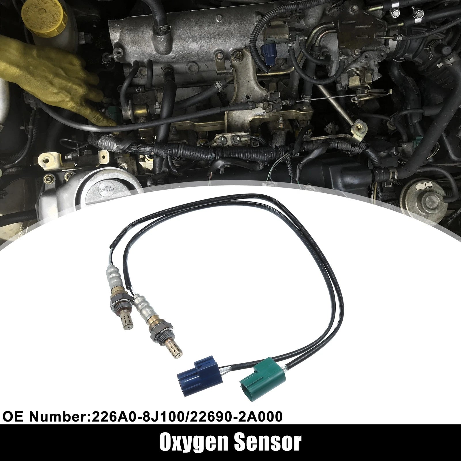 Set of 2 Oxygen Sensors No.226A0-8J100/22690-2A000 for Nissan 