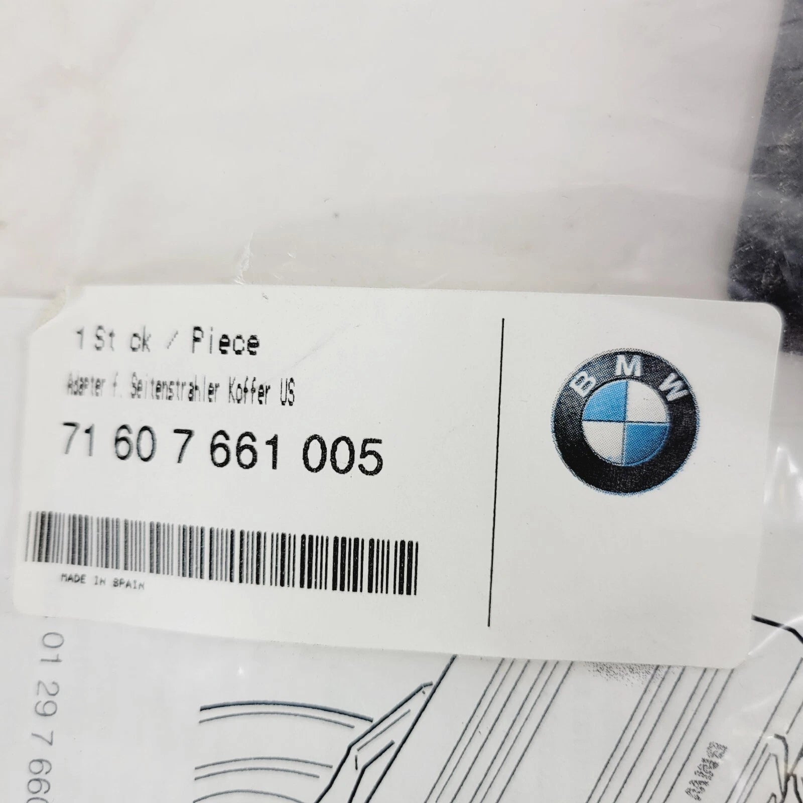 Saddlebag Rubber Pad Adapter for BMW F650GS (2001–2007) 71607661005