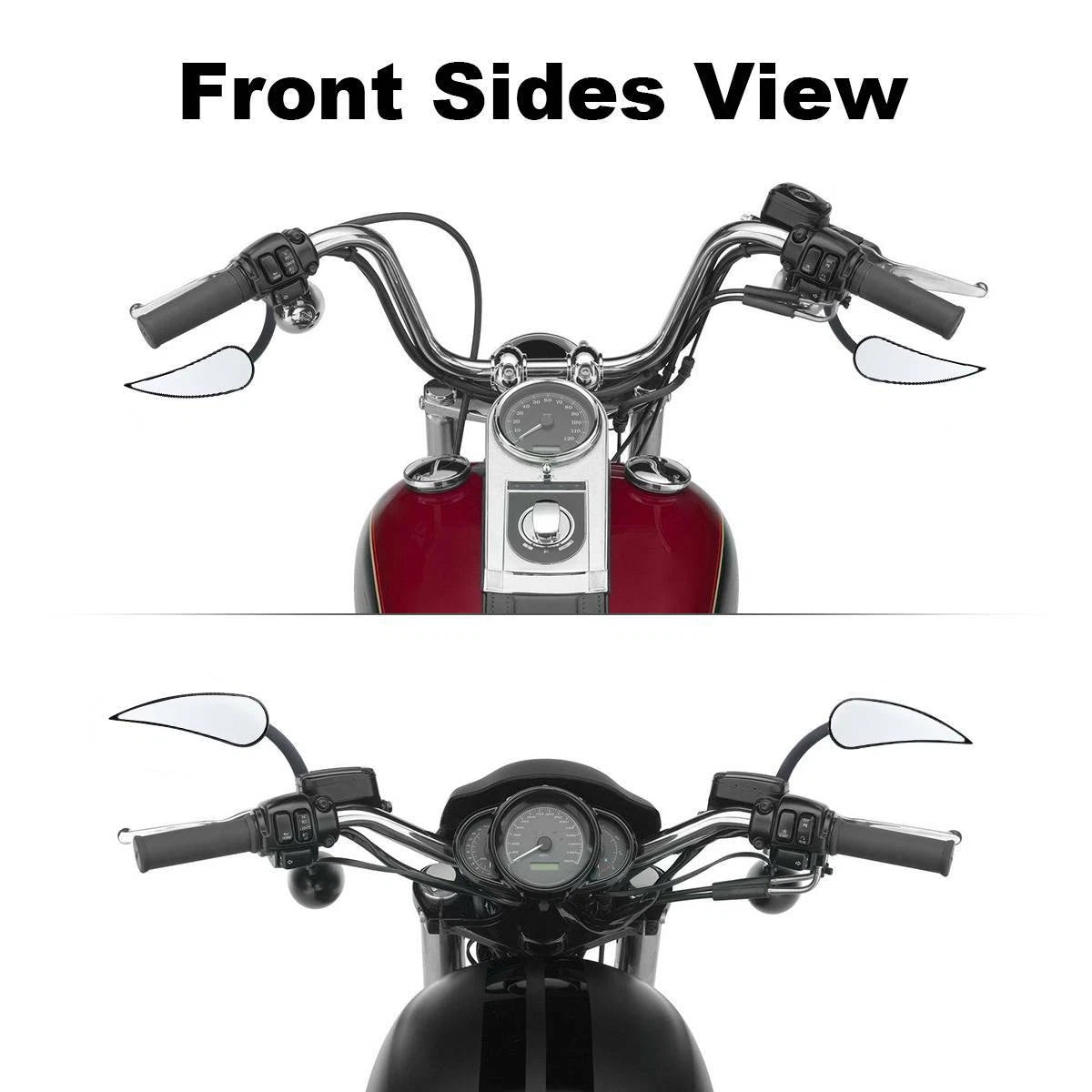 Universal 8mm Rear View Mirrors for Harley Touring Sportster Softail (2000–2023)
