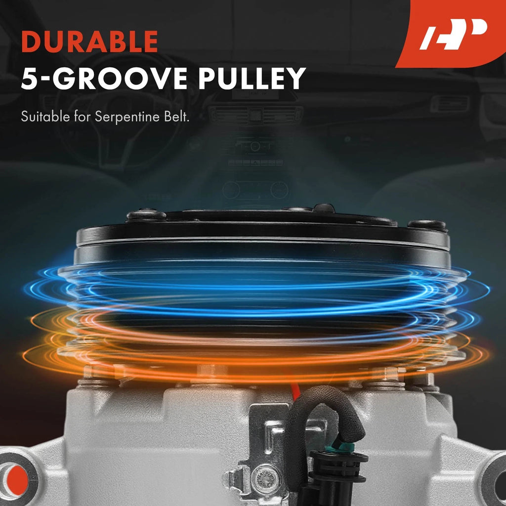 A/C Compressor with 5-Groove Pulley for Chevrolet Equinox (2025)