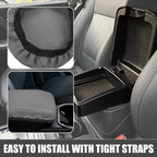 Center Console Armrest Cover Pad for Toyota Highlander (2008–2013) Faux Leather Gray