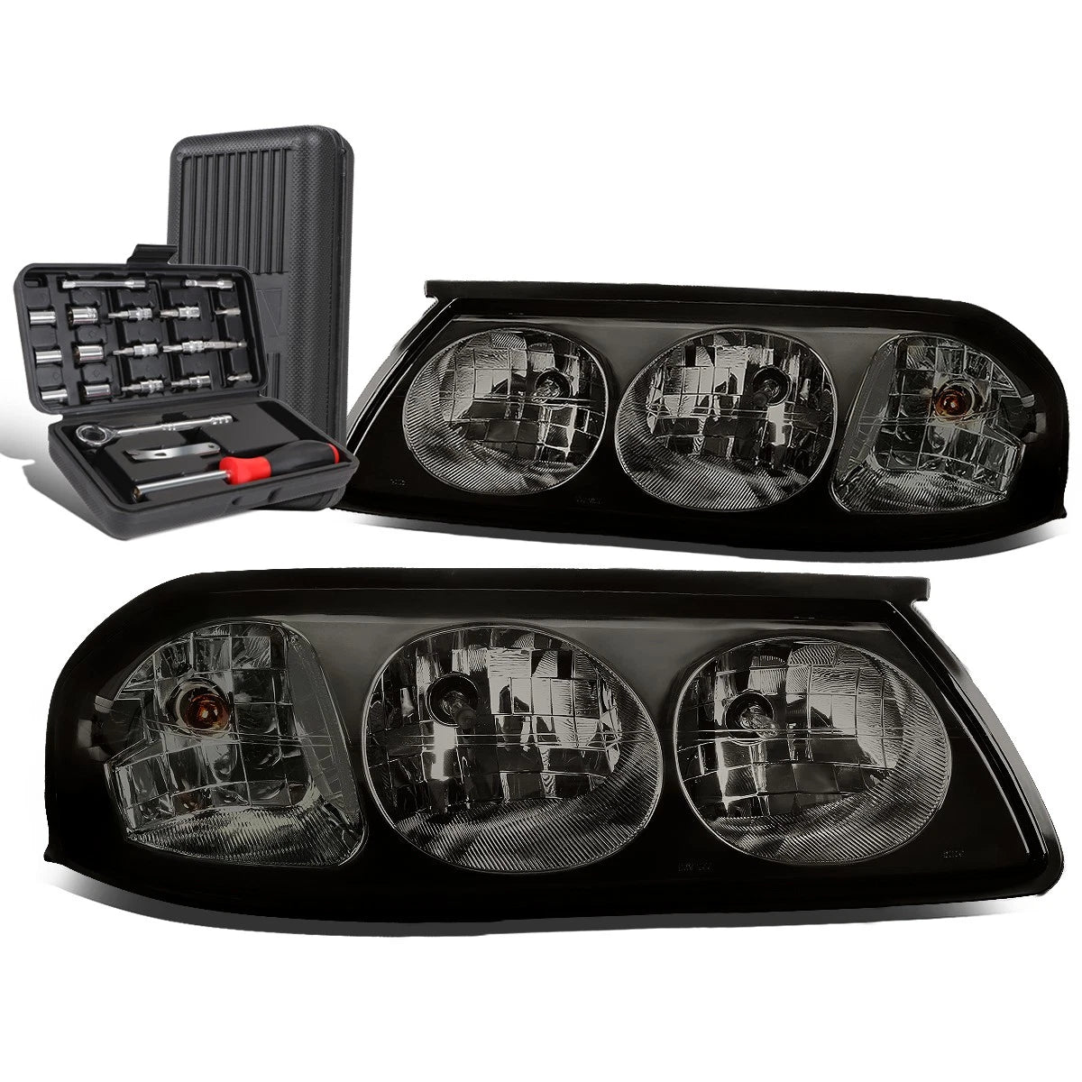 Pair of Smoked/Clear Side Turn Signal Lights for Chevy Impala (2000–2005)