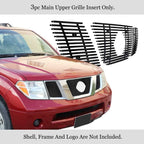 Upper Stainless Black Billet Grill for Nissan Frontier/Pathfinder (2005-2007)