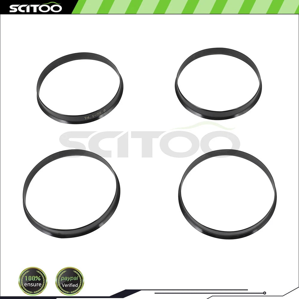 Set of 4 Wheel Hub Centric Rings ID-72.56 OD-74.1 mm for