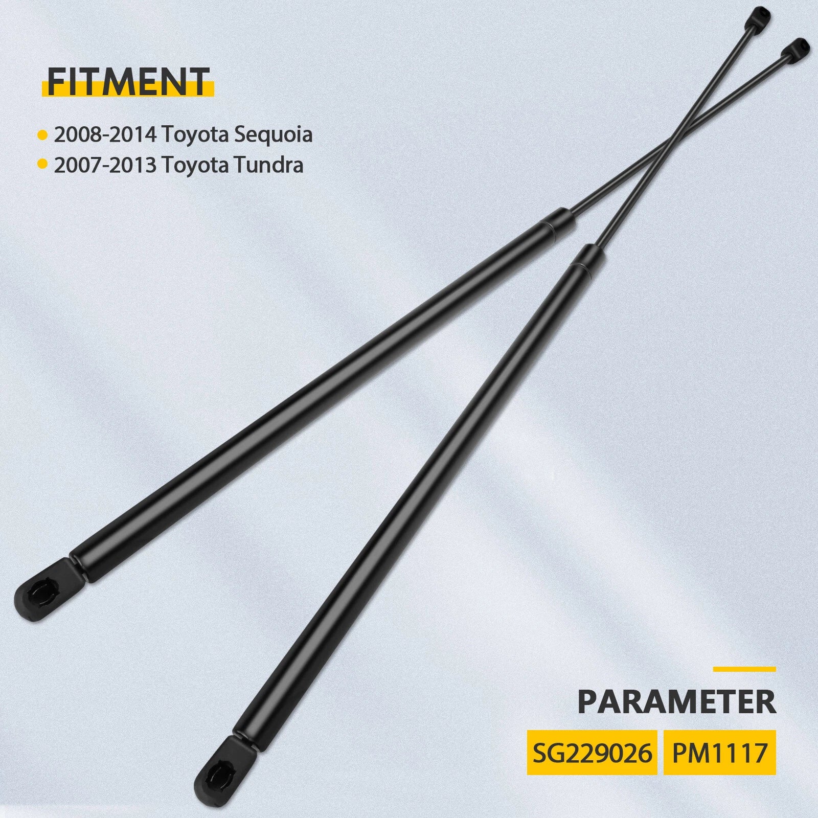 2X Hood Lift Supports for Toyota Sequoia, Tundra (2007–2014)