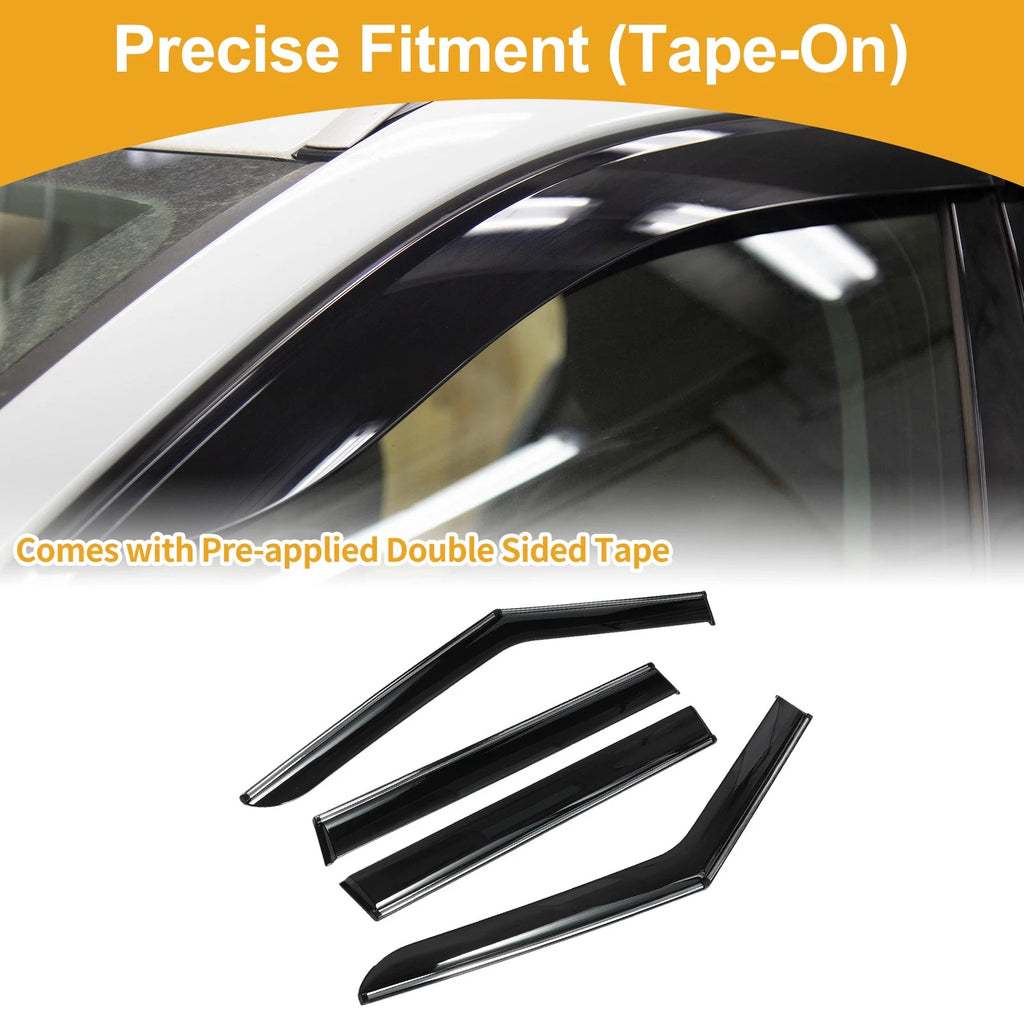 Set of 4 Window Deflectors for Mitsubishi Outlander Sport RVR (2023–2024) Black