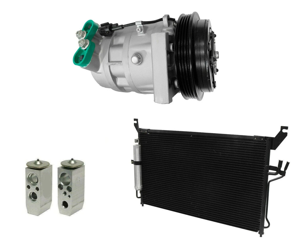 AC Compressor Kit W Condenser for Infiniti FX35 3.5L (2006–2008)