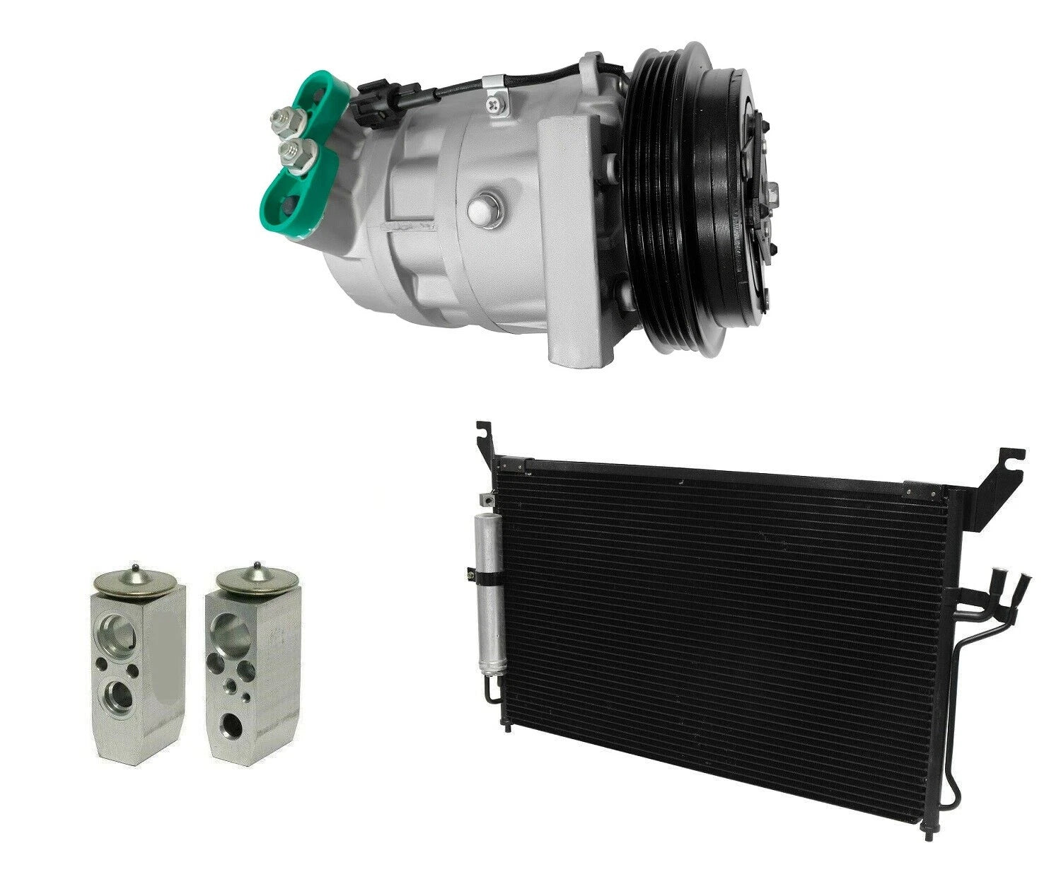 AC Compressor Kit W Condenser for Infiniti FX35 3.5L (2006–2008)