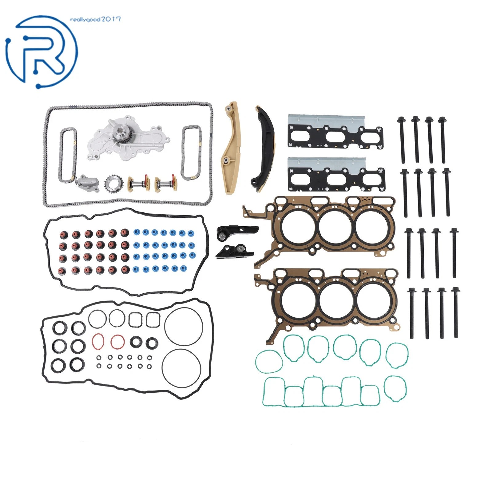 Timing Chain Kit with Head Gasket Bolts for Ford Edge (2011–2013)