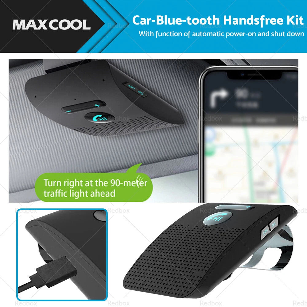 Wireless Bluetooth Handsfree Speaker Phone Sun Visor Clip Universal