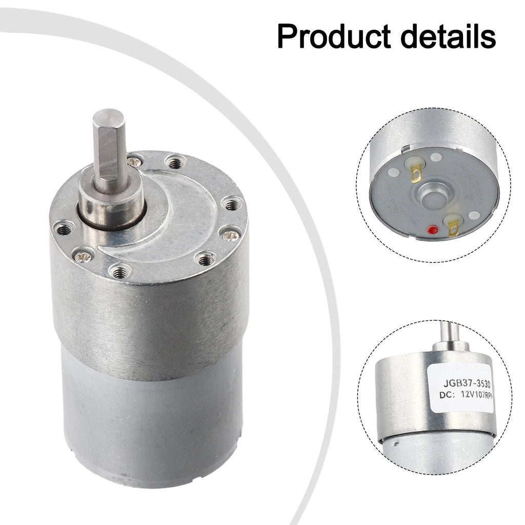 DC Gear Motor 12V JGB373530 107RPM for Smooth Transmission (2010–2023)