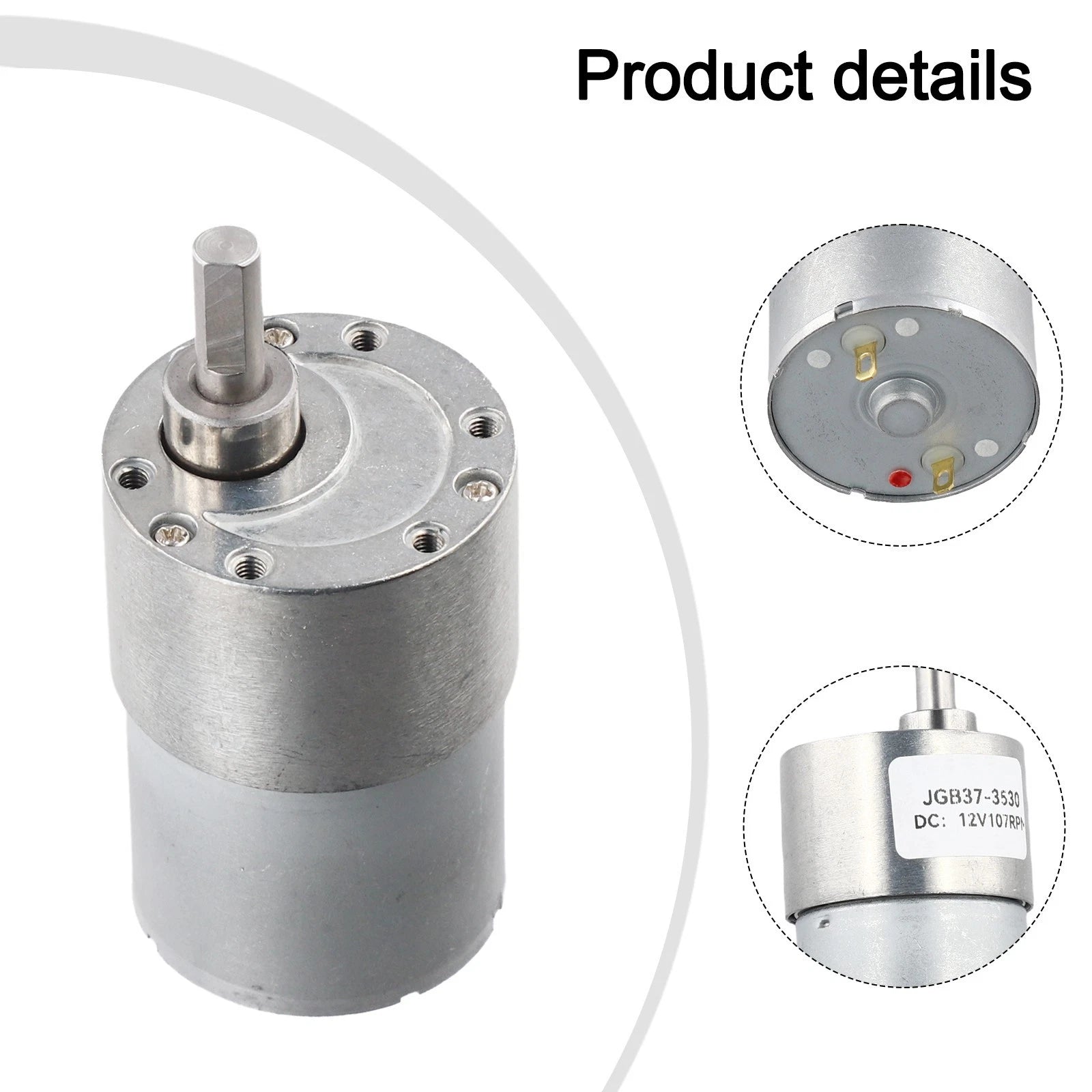 DC Gear Motor 12V JGB373530 107RPM for Smooth Transmission (2010–2023)