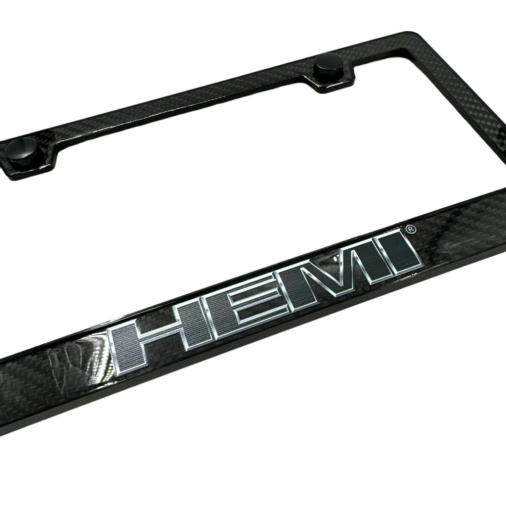 Real Carbon Fiber License Plate Frame for Dodge Charger HEMI (2006–2023)