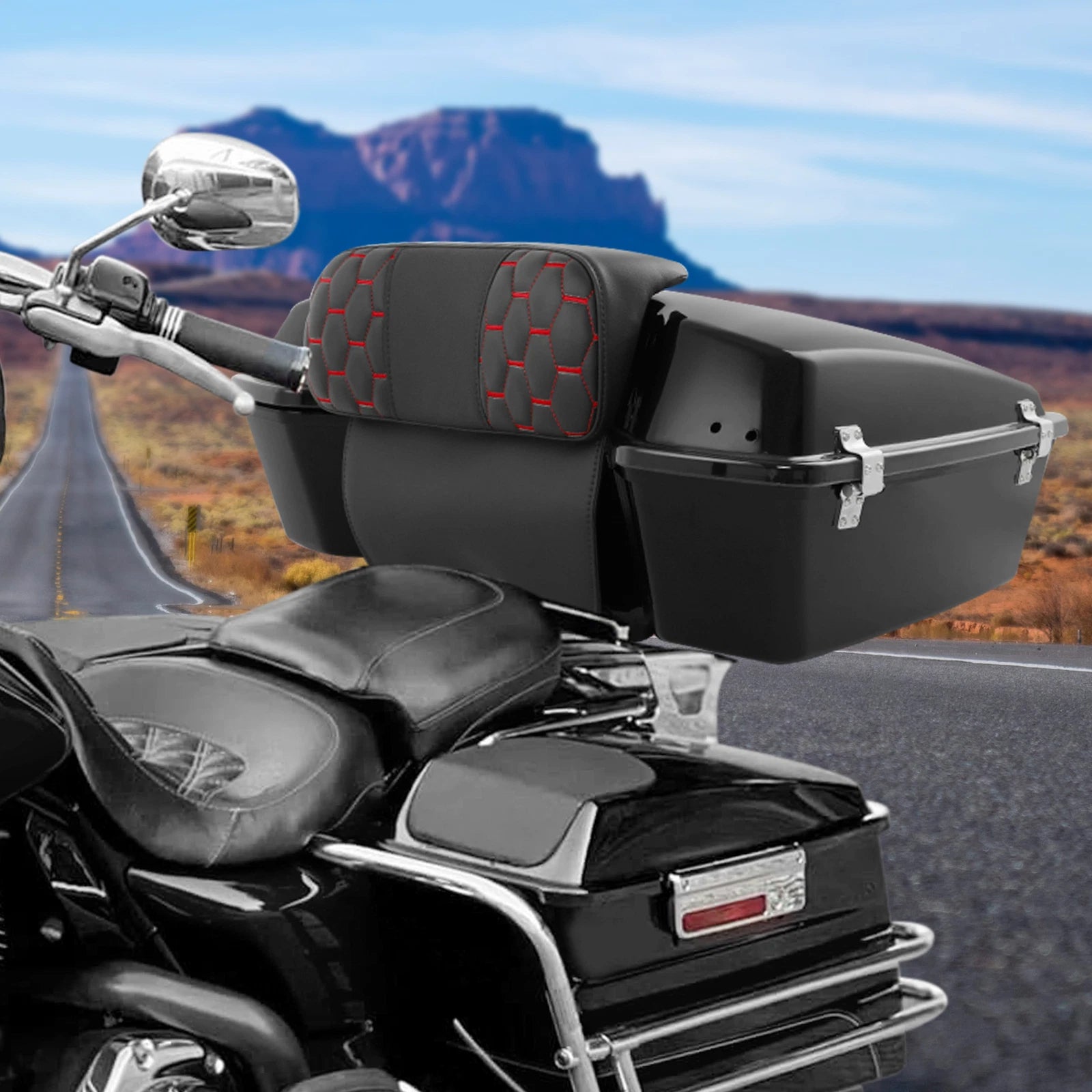Rear Razor Trunk Pad for Harley Touring Road King (1997–2013)