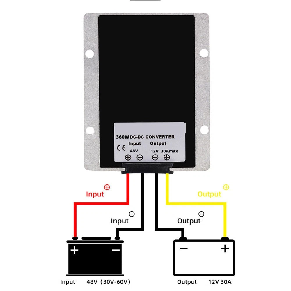 48V to 12V DC Converter 30A 360W for Car Truck Boat