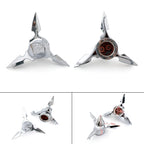 Chrome Spun Blade Front Axle Cap Nut Cover for Harley Softail Touring (GB T9)