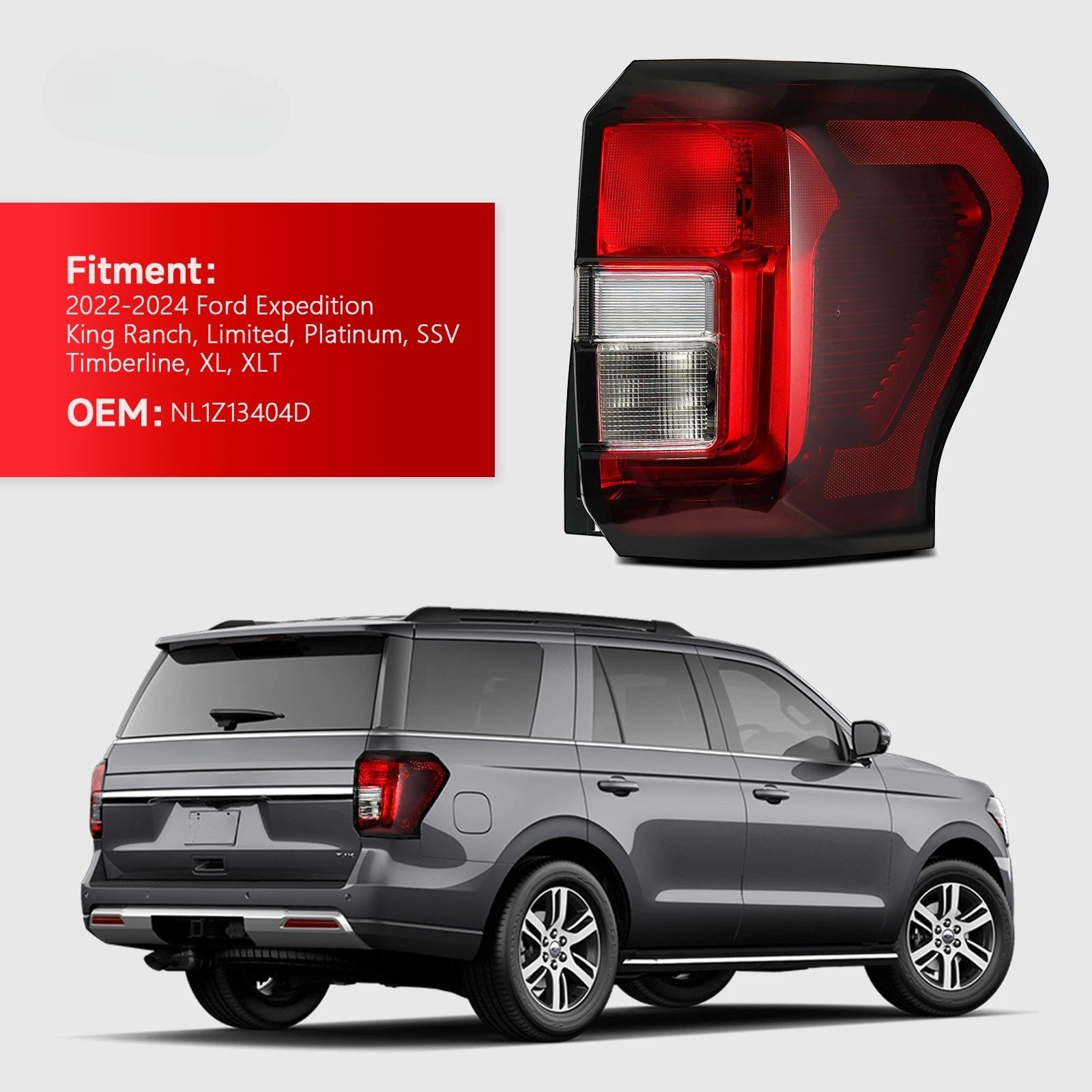 Halogen Tail Light Right Passenger RH for Ford Expedition (2022–2025)