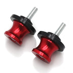 Set of 2 Red CNC Swingarm Spools Sliders for Universal Motorcycles