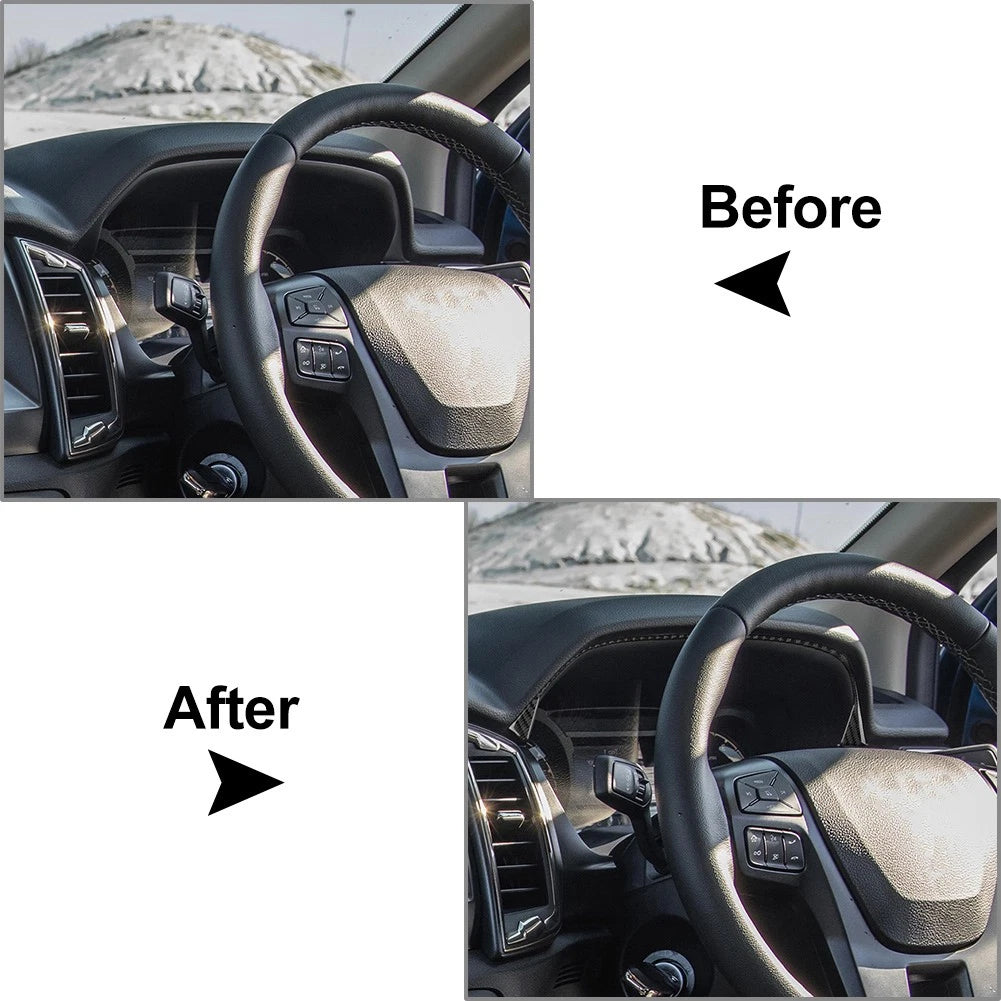 Speedometer Upper Frame Cover Trim Strip for Ford Ranger Sport (2019–2023) Black